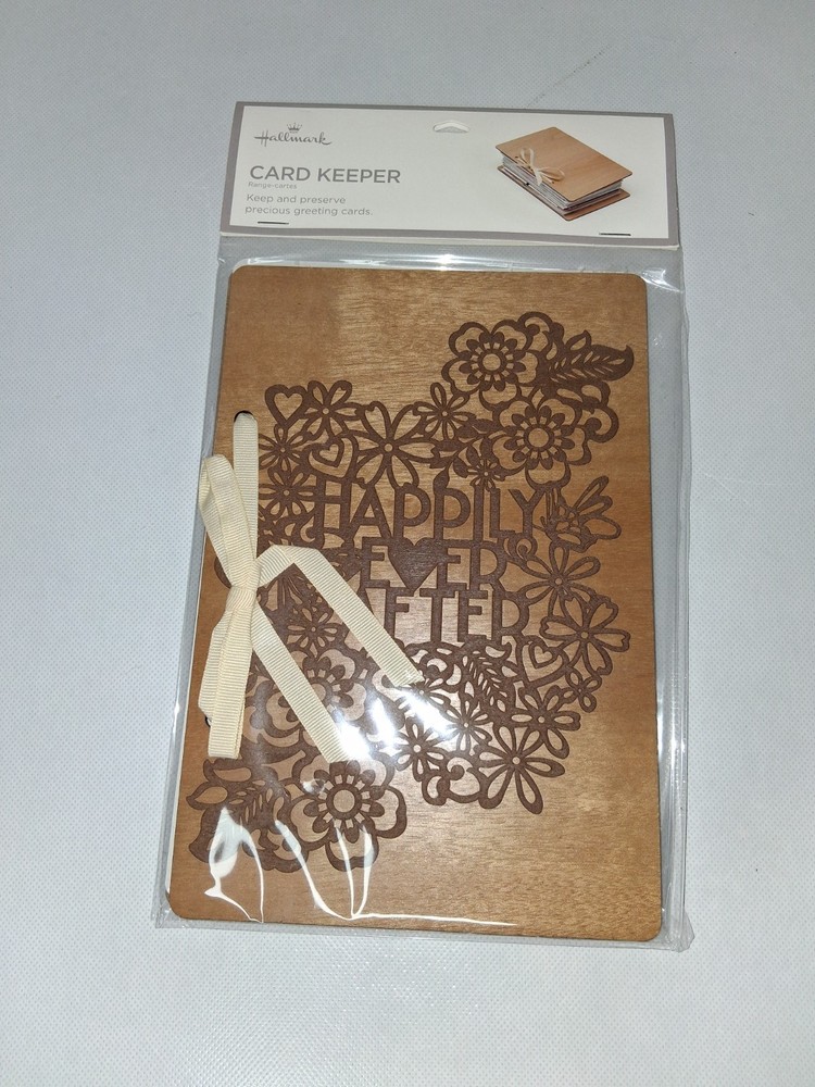 Hallmark Wedding Card Keeper Wooden Memory Book