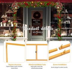 10×10 Gold Square Backdrop Frame Adjustable Height Metal Wedding Arch Stand