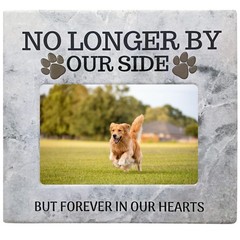 BANBERRY DESIGNS Dog Memorial Picture Frame – “No Longer By Our Side