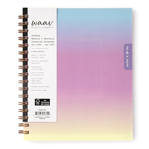 WAAV Weekly and Monthly Academic Year Planner 7″ x 9″ Lisa- 2026/2027