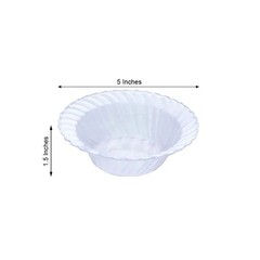 10 CLEAR 5 oz Flared Plastic Dessert Ice Cream BOWLS Party Events Decorations