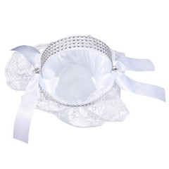 1PC Storage Holder Girl Basket Wedding Supply Lace Wedding Basket