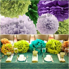 3pcs 4″ Tissue Paper Pom Poms Ball Lanterns Wedding Birthday Christmas Craft DIY