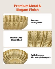 VEVOR 10 PCS Wedding Flower Vase 4.7in Mini Floral Bowl Centerpieces Gold