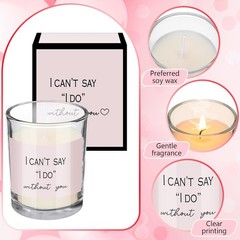 6 Pcs Bridesmaid Proposal Gifts I Can’t Say I Do Without You Candles