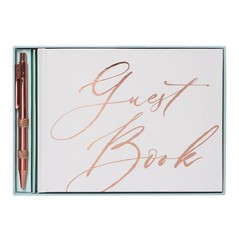 NEW In Box Guest Book 100 Lined Pages With Pen All Occasion Wedding Parties