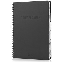 Durable 2026 Daily Planner – 7″ x 10″ Daily Planner with Weekly & Monthly Black