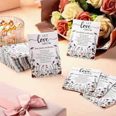 50 Packs Wedding Favors for Guests Let Love Grow Seed Packet Kraft Bags Wildflow