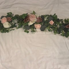 LING’S Moment Wedding Garland 5ft, Dusty Rose, White, Pastel Pink