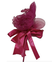 Tulle Flower Stem With Two Acrylic Flower Accents Crafts Party Supplies