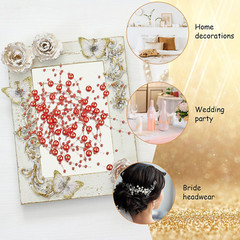 50 Pieces Artificial Pearl String for Candles 6 Inch Pearl String Vase Fillers C