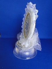New Elegant Handmade 50TH Wedding Anniversary Caketopper, #46