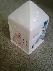 WEDDING PORCELAIN TRINKET BOX «HAPPILY EVER AFTER» with BIRD & FLOWERS HALLMARK