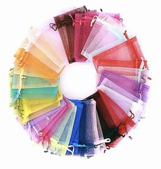 Multicolor Organza Pouches 80 Party Wedding Favors Jewelry Gift 4×4 Bags New