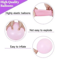 68Pcs Pink and Purple Balloons 12 Inch Metallic Purple Pink Latex Pinkpurple