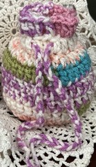 2 Crochet Drawstring Bags Wedding Party Favor Pouch Jewelry Gift Coin Dice Bags