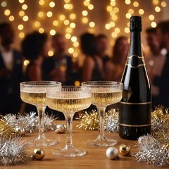 Houmury 20 Pcs 7oz Plastic Champagne Glasses Unbreakable Large, Clear