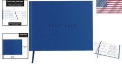 Versatile Black Leather Guest Book – Perfect for Parties, Homes, and Memorials