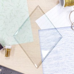 Plymor 7″ x 9″ Diamond-Shaped, 3mm Thick Beveled Clear Glass