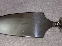 Waterford Crystal Wedding Cake Pie Server 12″ Serrated Steel Blade