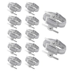 24 Pcs Corsage Wristlet Band Aluminum Wrist Corsage Bracelets Bands Silver