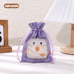 10PCS Drawstring Pouch Bags Imitated Burlap Hessian Wedding Favor Gift Cand Bag