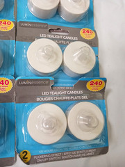 LED Tealight Candles 24 Flickering Amber lights, flameless battery included. NEW
