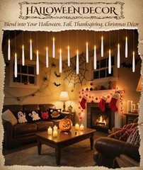Halloween Decorations Floating Candles with Wand: 20Pcs 20Pcs Floating Candles