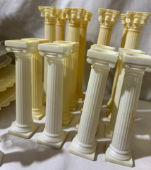 Vintage Wilton Cake Separator Plates, Pillars, accessories Lot of 44 pieces