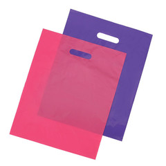 100 Bolsas De Plastico Para Articulos De 12X15 En Rosa Brillante Y Morado Con…