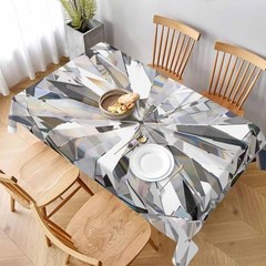 Table Cloth 60×84 Inch Abstract Bling 84″ x 60″ (Rectangular) Diamond Crystal