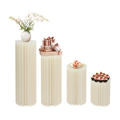 4PCS Foldable Cardboard Centerpiece Display Cylinder Flowers Stand Party Decor
