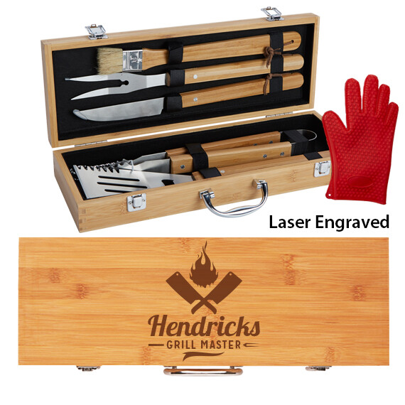 Personalized BBQ Set, Grill Gift Set, Father’s Day Gift, Grilling Tools, BBQ Set