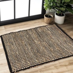 Chardin home 2×3 Jute Cotton Hand Woven Rug | Braided Doormat, Boho, Rustic, …