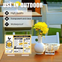 20 Pieces Acrylic Place Card Holders 2 Inch Clear Stands Base with 3 mm Card …