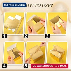 MotiMind 48 Pcs Wedding Gift Boxes with Ribbon Small Party Favor Boxes with Lids