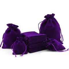 25 Pcs Lint Drawstring Pouch Jewelry Bag Ring Party Wedding Gift Bag Set