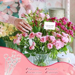 30 Pcs Metal Wire Floral Picks 13 Inch Wire Floral Place Picks, Photo Memo Ho…