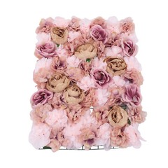 6 Pcs Artificial Flower Wall Panels Backdrop Bouquet Wedding Party Home Decor