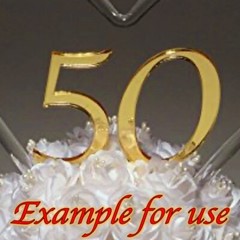 50th WEDDING ANNIVERSARY GUEST BOOK, CAKE SERVER, CAKE TOP 3PC SET Victoria Lynn