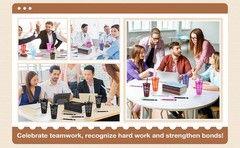 12 Sets/48 Pcs Appreciation Gifts for Employee, 24oz Inspirational Plastic Cups