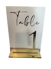 Acrylic TABLE Numbers 1~15 ONLY Wedding/EVENT 7″x5″ Frosted Acrylic Signsmi