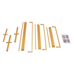 3 Pieces Wedding Arch Frame Set Rectangular Metal Balloon Frame Backdrop Stand