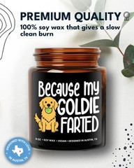 Rosa Vila Funny Goldie Candle Golden Retriever Gifts For Women And Men Unique