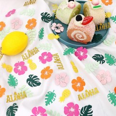 200 Pcs Hawaiian Luau Confetti Aloha Table Decorations Multicolor Party Set