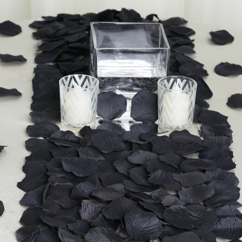 2000 Black Silk Rose PETALS Wedding Party Decorations Supplies WHOLESALE SALE