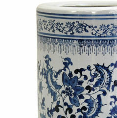 24″ Blue & White Extra Tall Waterproof Porcelain Entry Hallway Umbrella Stand