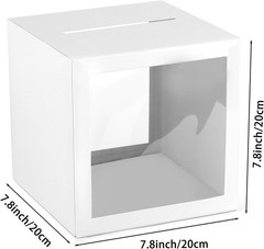 White Wedding Card Box Gift Card Holder Money Box Baby Shower Party