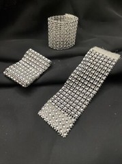 E13 Silver Rhinestone Look Napkin/Chair Sash Rings – Event Accessories