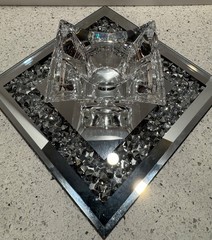 MIKASA GENUINE CRYSTAL VOTIVE Candle Holder with YANKEE CANDLE Tea Light Candles